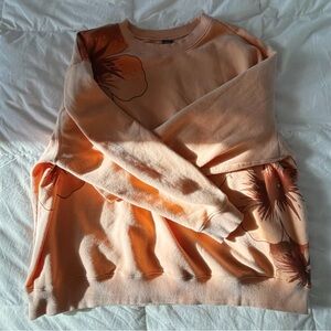 Wild Fable Peach Hawaiian Floral Sweatshirt